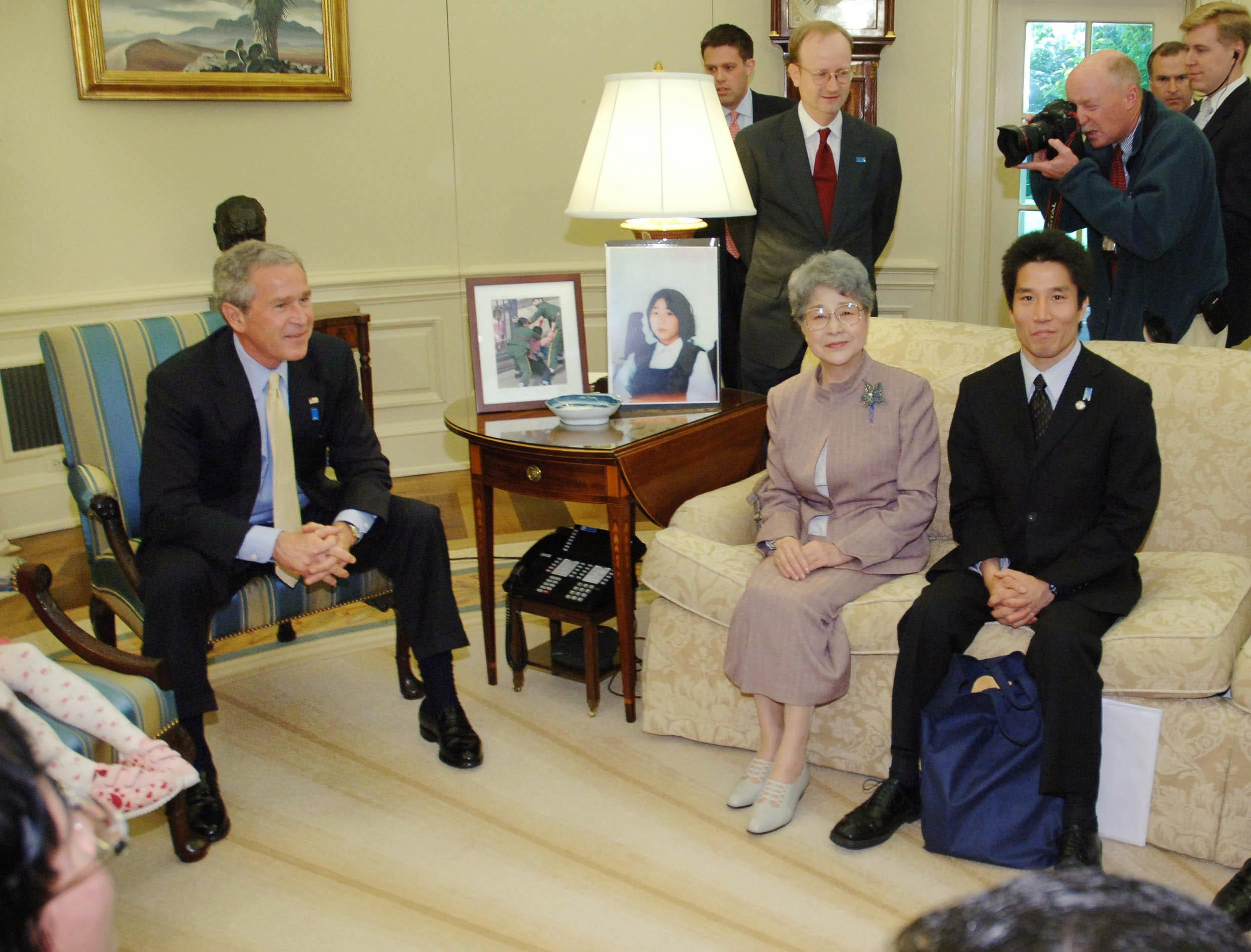 President George W. Bush and Sakie Yokota